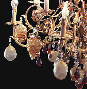 lampadario murano frutta particolare