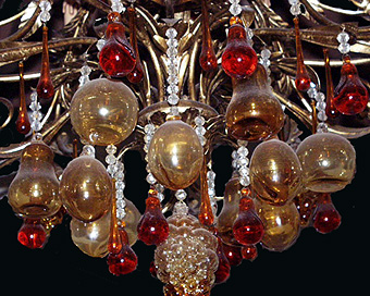 lampadario Murano frutta particolare