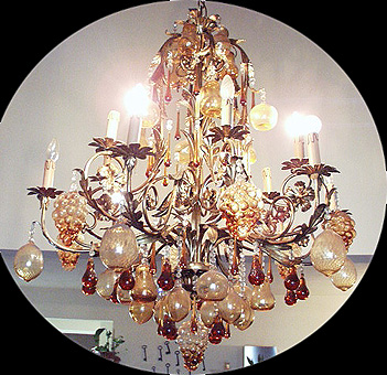 chandelier murano fruit
